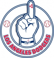 Number One Hand Los Angeles Dodgers logo custom vinyl decal