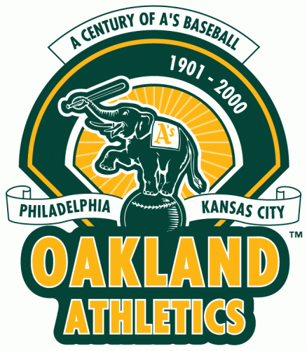Oakland Athletics 2000 Anniversary Logo custom vinyl decal