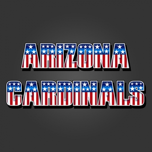 Arizona Cardinals American Captain Logo heat sticker