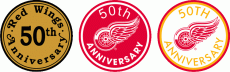 Detroit Red Wings 1976 77 Anniversary Logo heat sticker