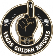Number One Hand Vegas Golden Knights logo heat sticker
