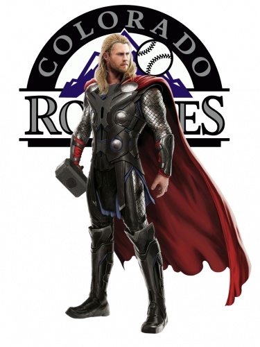 Colorado Rockies Thor Logo custom vinyl decal