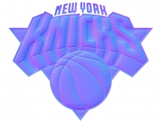New York Knicks Colorful Embossed Logo heat sticker