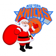 New York Knicks Santa Claus Logo heat sticker