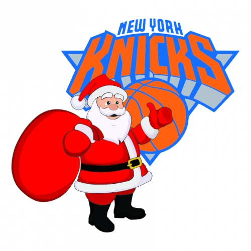 New York Knicks Santa Claus Logo heat sticker