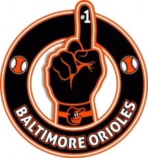 Number One Hand Baltimore Orioles logo custom vinyl decal