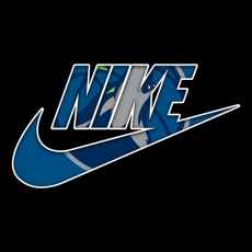 Minnesota Timberwolves Nike logo heat sticker