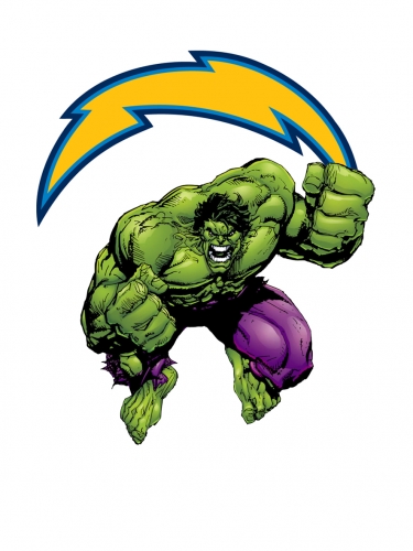 San Diego Chargers Hulk Logo custom vinyl decal