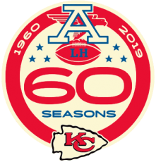 Kansas City Chiefs 2019 Anniversary Logo heat sticker