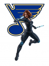 St. Louis Blues Black Widow Logo heat sticker