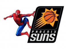 Phoenix Suns Spider Man Logo heat sticker