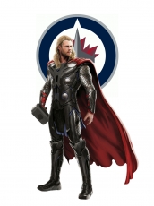 Winnipeg Jets Thor Logo heat sticker