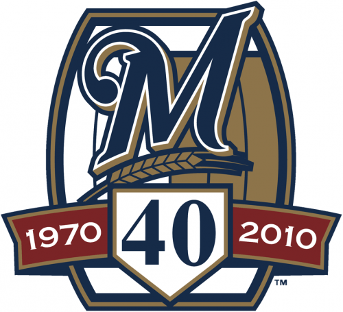 Milwaukee Brewers 2010 Anniversary Logo custom vinyl decal