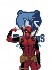 Memphis Grizzlies Deadpool Logo custom vinyl decal