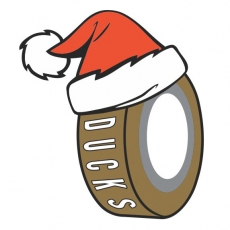Anaheim Ducks Hockey ball Christmas hat logo heat sticker