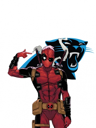 Carolina Panthers Deadpool Logo heat sticker