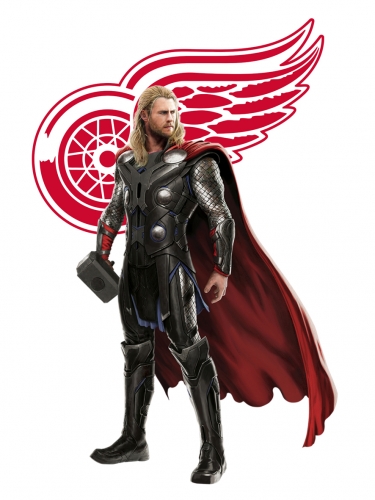 Detroit Red Wings Thor Logo heat sticker