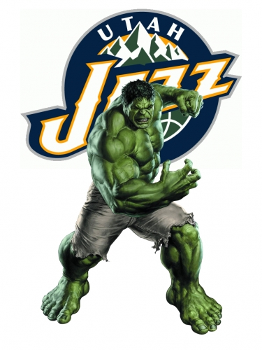 Utah Jazz Hulk Logo heat sticker