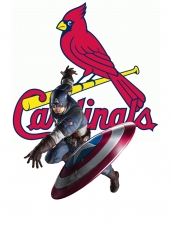 St. Louis Cardinals Captain America Logo custom vinyl decal