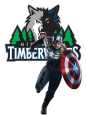 Minnesota Timberwolves Captain America Logo heat sticker