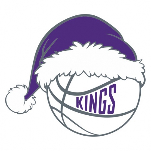 Sacramento Kings Basketball Christmas hat logo heat sticker