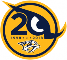 Nashville Predators 2017 18 Anniversary Logo custom vinyl decal