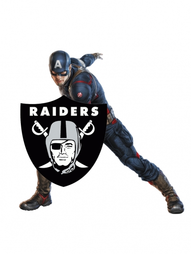 Oakland Raiders Captain America Logo custom vinyl decal