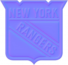 New York Rangers Colorful Embossed Logo heat sticker