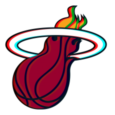 Phantom Miami Heat logo heat sticker
