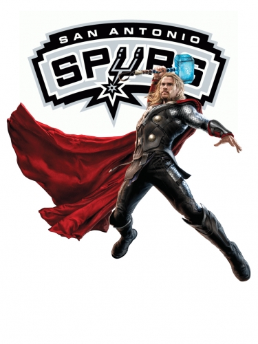 San Antonio Spurs Thor Logo heat sticker