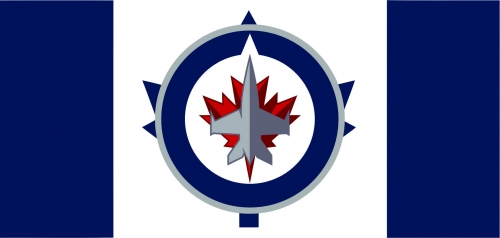 Winnipeg Jets Flag001 logo heat sticker