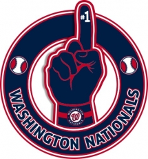 Number One Hand Washington Nationals logo heat sticker