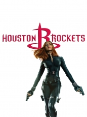 Houston Rockets Black Widow Logo custom vinyl decal