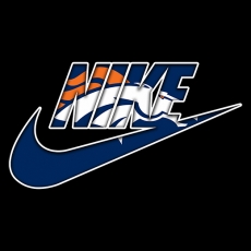 Denver Broncos Nike logo heat sticker
