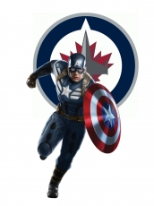Winnipeg Jets Captain America Logo heat sticker