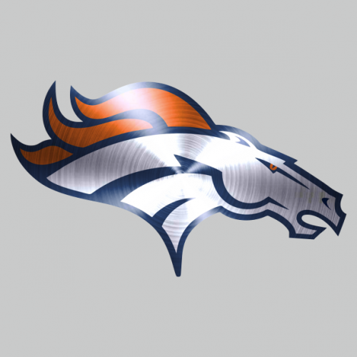 Denver Broncos Stainless steel logo custom vinyl decal