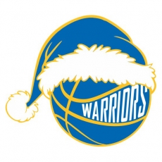 Golden State Warriors Basketball Christmas hat logo heat sticker