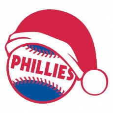 Philadelphia Phillies Baseball Christmas hat logo heat sticker