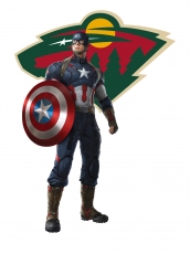 Minnesota Wild Captain America Logo custom vinyl decal