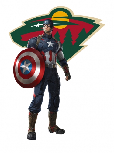 Minnesota Wild Captain America Logo heat sticker