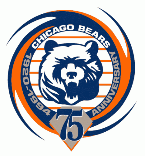 Chicago Bears 1994 Anniversary Logo custom vinyl decal