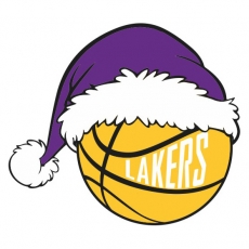 Los Angeles Lakers Basketball Christmas hat logo custom vinyl decal