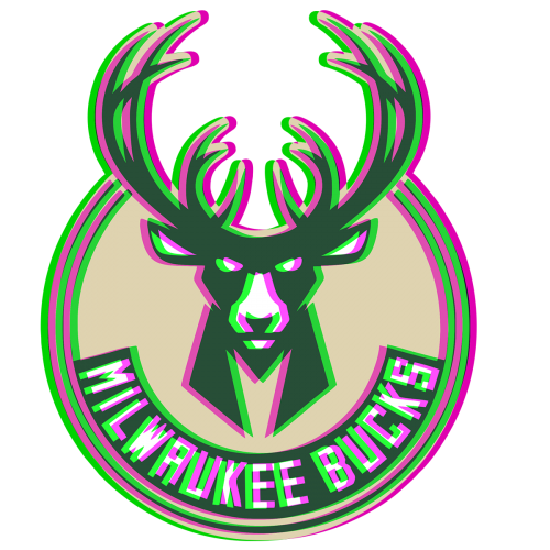 Phantom Milwaukee Bucks logo heat sticker
