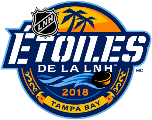 NHL All-Star Game 2017-2018 Alt. Language Logo heat sticker