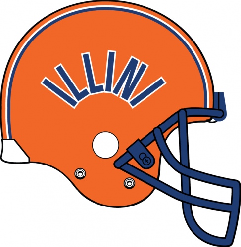 Illinois Fighting Illini 1977-1979 Helmet custom vinyl decal