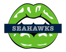 Seattle Seahawks Lips Logo heat sticker