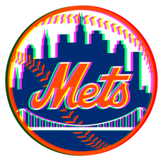 Phantom New York Mets logo heat sticker
