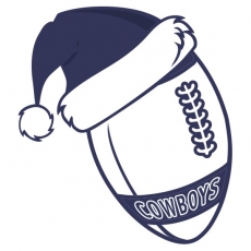 Dallas Cowboys Football Christmas hat logo heat sticker
