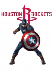 Houston Rockets Captain America Logo heat sticker