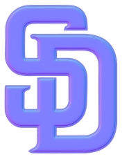 San Diego Padres Colorful Embossed Logo heat sticker